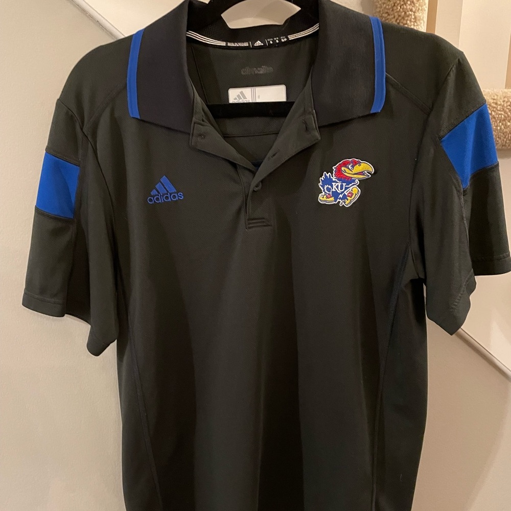 Adidas Climalite Kansas Jayhawks Polo - Black - Size Small
